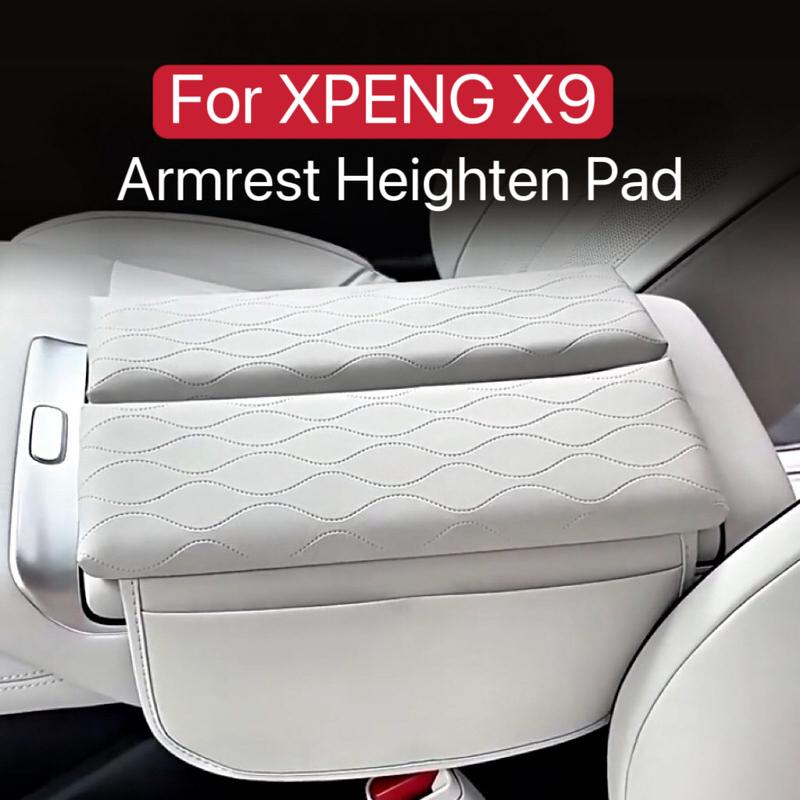 For XPeng X9 Car Armrest Box Protective Cover Pad Leather Center Console Storage Heighten Mat Interior Modification Accessories