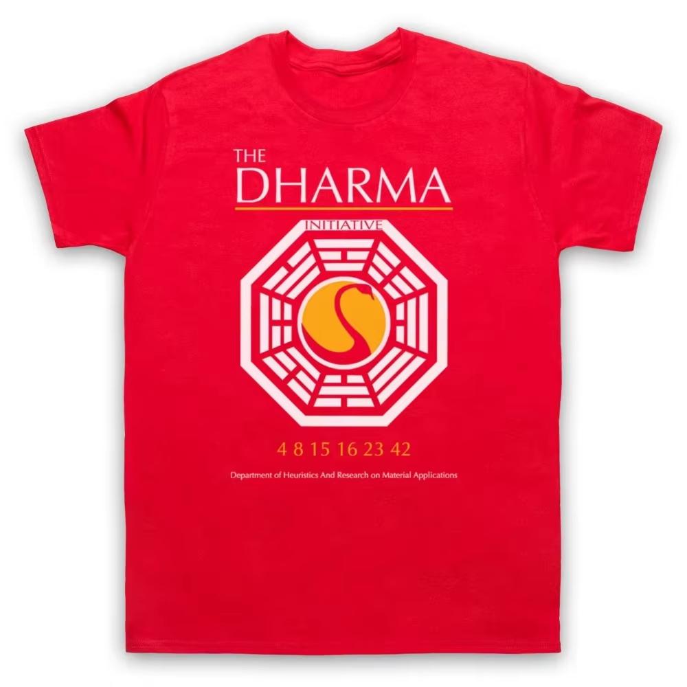 Unisex Tričko Módní Streetwear LOST NEOFICIÁLNÍ THE DHARMA INITIATIVE KULT TV SHOW UnisexS Dámské Tričko Vysoce Kvalitní Bavlněný Vršek