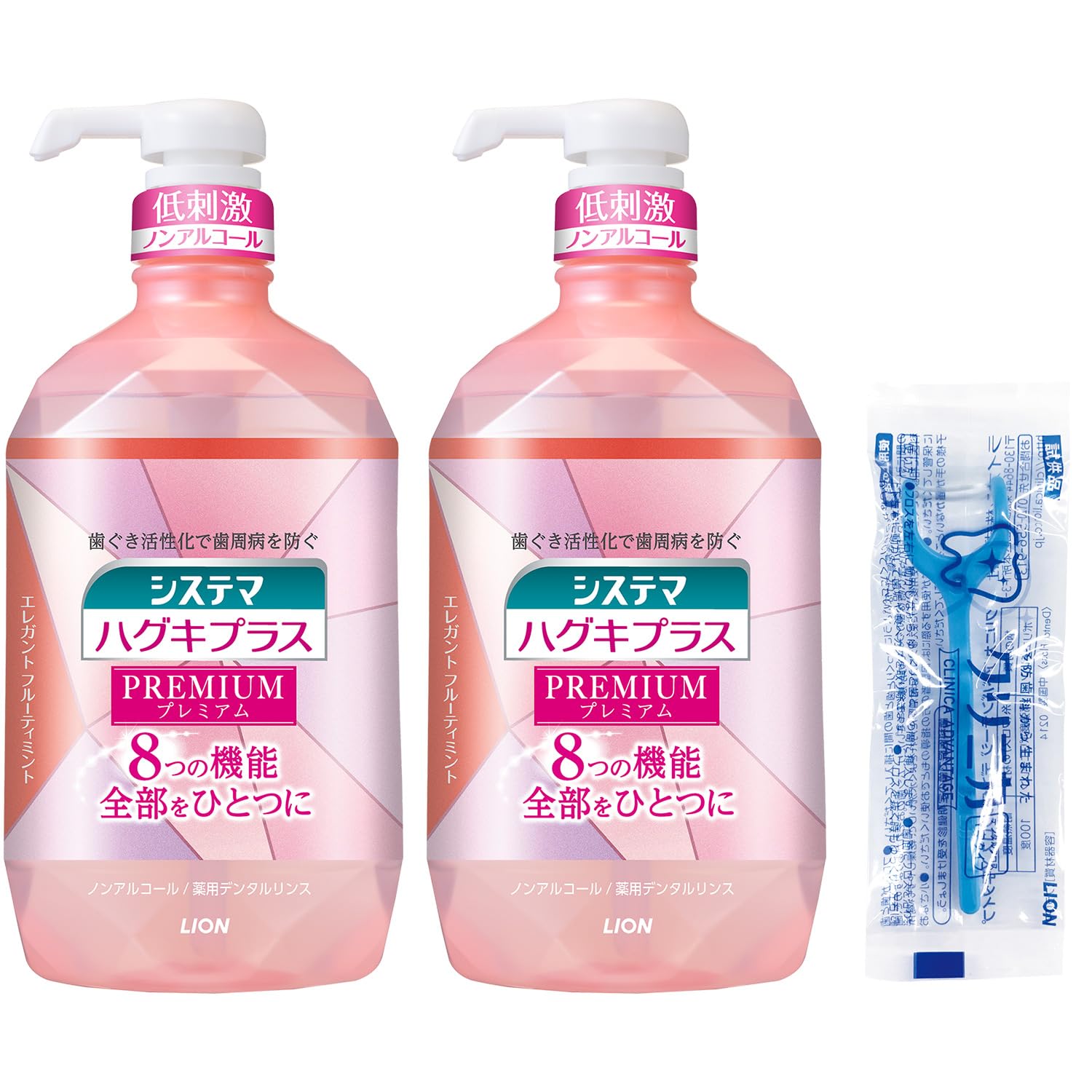 

Systema Hugki Plus Premium Dental Rinse Elegant Fruity Mint Жидкая зубная паста 900 мл x 2 Нить 1 шт [Квази-лекарство] (Безалкогольный) + Y-образный