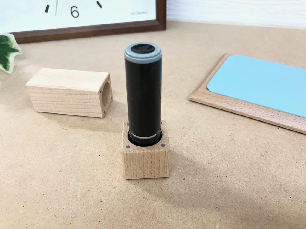 KATOMOKU Seal Case, Shachihata Name 9, km-77HM, H. Maple, Solid Wood