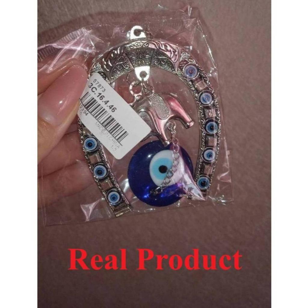 Thai Amulet Evil Eye Horseshoe Elephant Pendant Decor Retro Vintage Protect Dream Charm Talisman Powerful Wealth Success Health Luck Jewelry