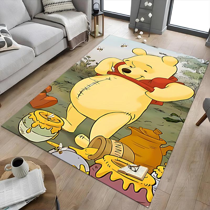 1 Stück Winnie Puuh Honig-Teppich, ultraweich, dick und saugfähig, rutschfest, maschinenwaschbar, für den Eingangsbereich