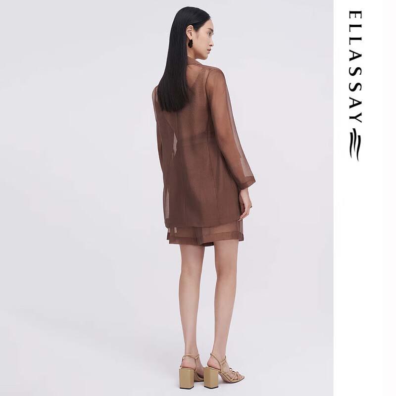 ELLASSAY Women's Textured Draped Short Suit Pants