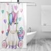 So Cute Unicorn Shower Curtain Polyester Fabric Printing Bathroom Curtain Custom Waterproof Washable Bath Curtains For Kids