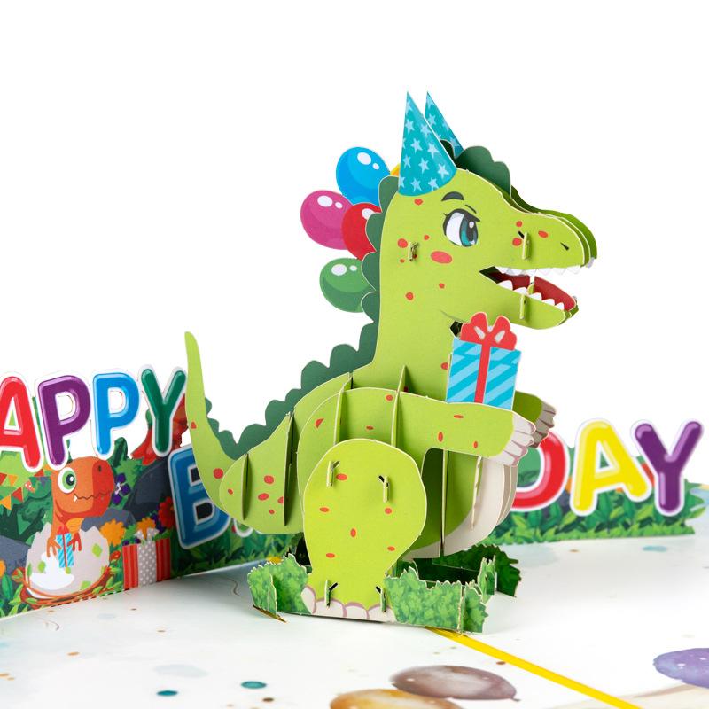 3D Hot Pop Up Happy Birthday Cards Invitation Cake Greeting Card Business Kids Gift Tourist Postcard For Friend Dad Mom Present