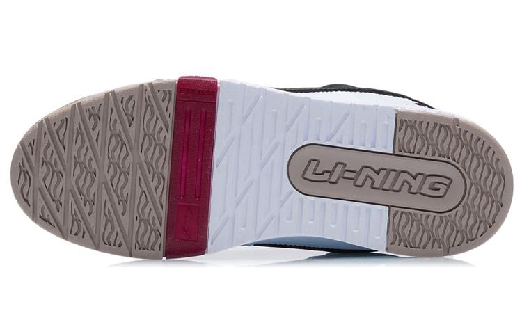 Li Ning Slip Resistant Low Top Skateboard Shoes Women's White Black AGCR400-2