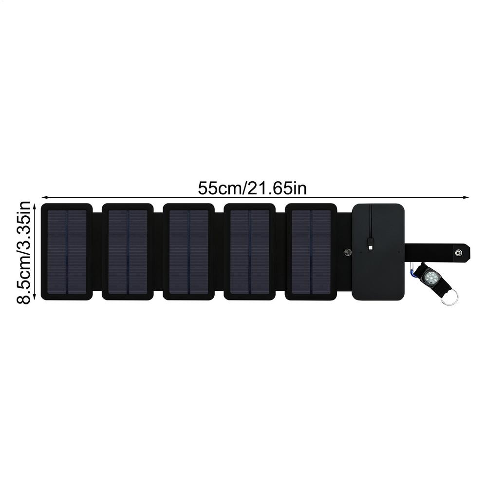 Solar Charger Portable Waterproof Cellphone Charging Device Foldable Smartphone Charger For Home Outdoor Car RV Hiking Explorer