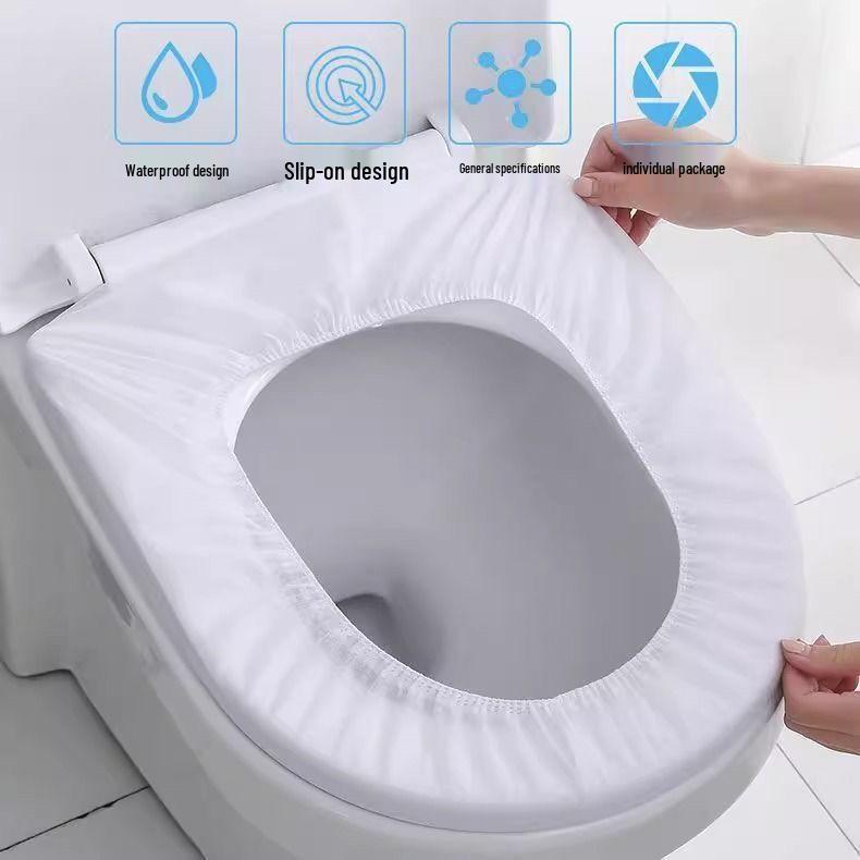 

Washable Waterproof Adhesive Toilet Seat Cushion Cover, All-Season, Printed Design Waterproof and Wipeable, Warm Heating