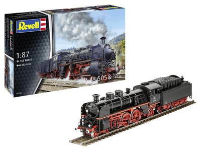 German Revell 1/87 Scale Steam Locomotive BR18505 & 2'3' T38 Plastic Model 02167