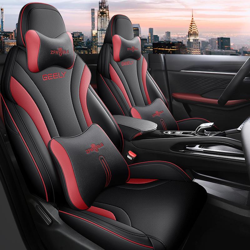 Binyue Cool 2022 Universal Leather Car Seat Covers - Four Seasons, Detachable, Full Surround Design