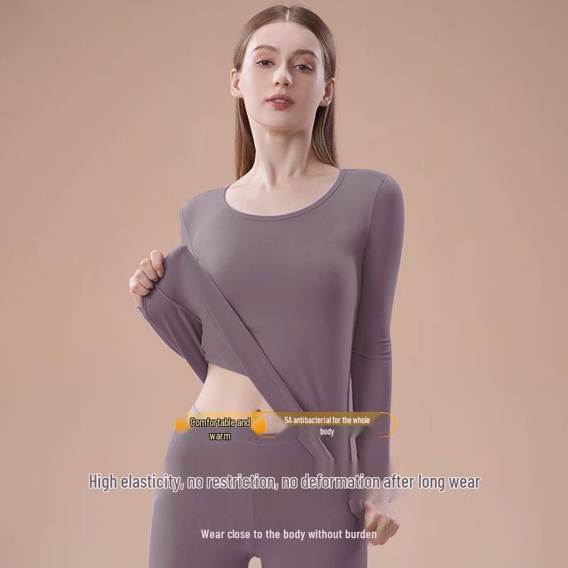 Langsha Women's 5A Antibacterial Thermal Underwear Set