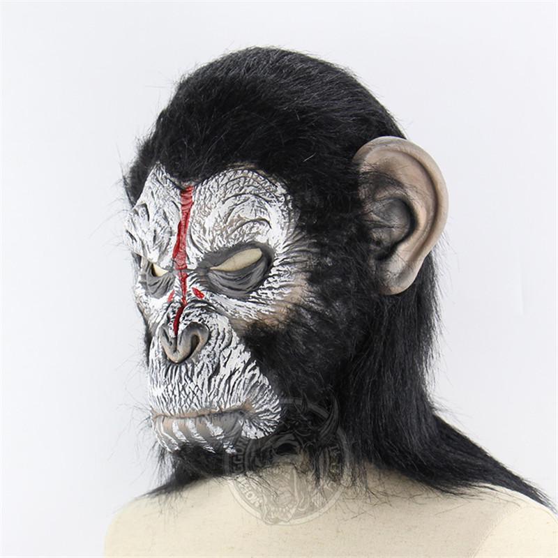 Halloween Party Props Scary Horrible Realistic Ape Gorilla Mask Trick Gag  Toy Funny Cosplay Costumes