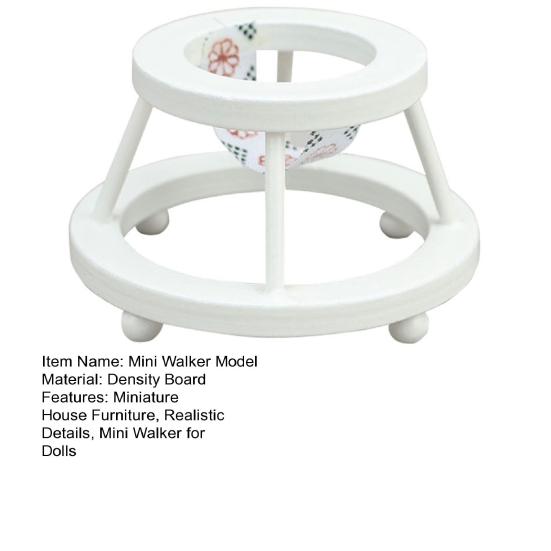 Mini Walker Model Miniature Dolls Accessories 1:12 Scale Design Miniature House Nursery Furniture for Mini Dolls