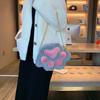 Plush Cat Paw Mini Crossbody Bag With Zipper Closure For Daily Casual Use