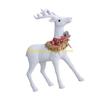 F26C Realistic White Reindeer Ornament Durable White Reindeer Figurine Ornament For Christmas Window And Table Display