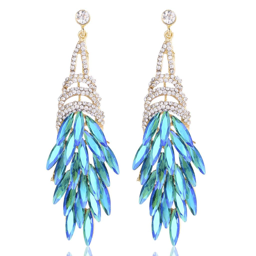 Elegant Alloy Long Tassel Earrings For Women With Geometric Design And Luxury Style For Fashion Accessories