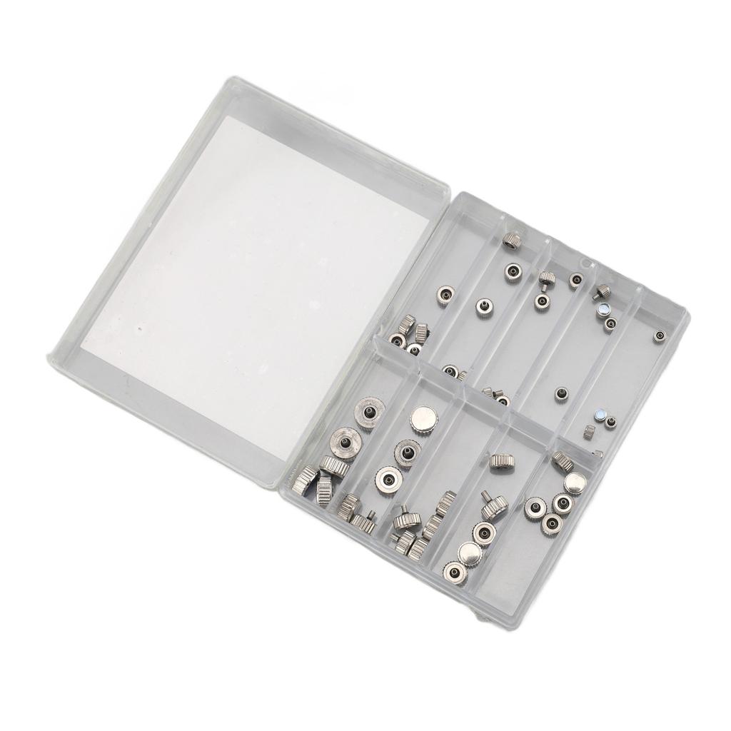 50PCS Watch Crown Adjust Time   Lifespan High Hardness Mixed Set Metal Replacement Watch Crown