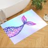Mermaid Tail Fantasy Art Washable Door Mat Soft Plush Non-slip Bottom Kitchen & Bathroom Use Vibrant Floral Design Wedding Party Gift