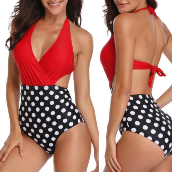 Sexy Cross Grime Ryggløs Bandasje Monokini Dame Badedrakt i ett stykke