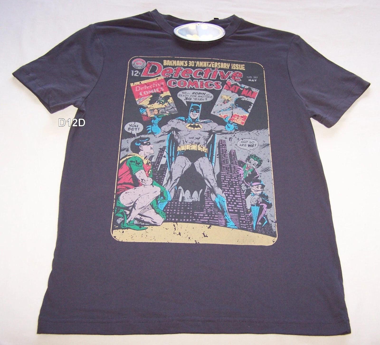 Detective Comics 387 Batman Mens Charcoal Printed Short Sleeve T Shirt Size XS 2XL