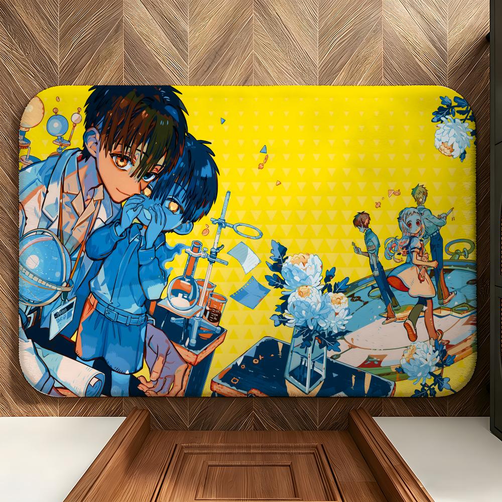 Anime Toilet-Bound H-Hanako-kun Floor Mat Soft Flannel Floor Mat Suitable for Entryways, Living Rooms, Bedrooms, and Bathrooms