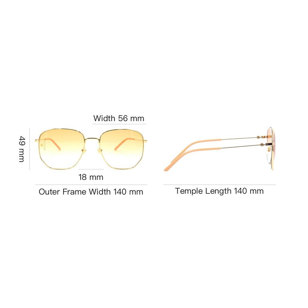 Gucci Cross Choker Series Double G Square Sunglasses Women Sunglasses GG0396S-003