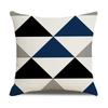 Daily Household Products Classic Simple Geometric Pillowcase Linen Office Cushion Waist Pillowcase