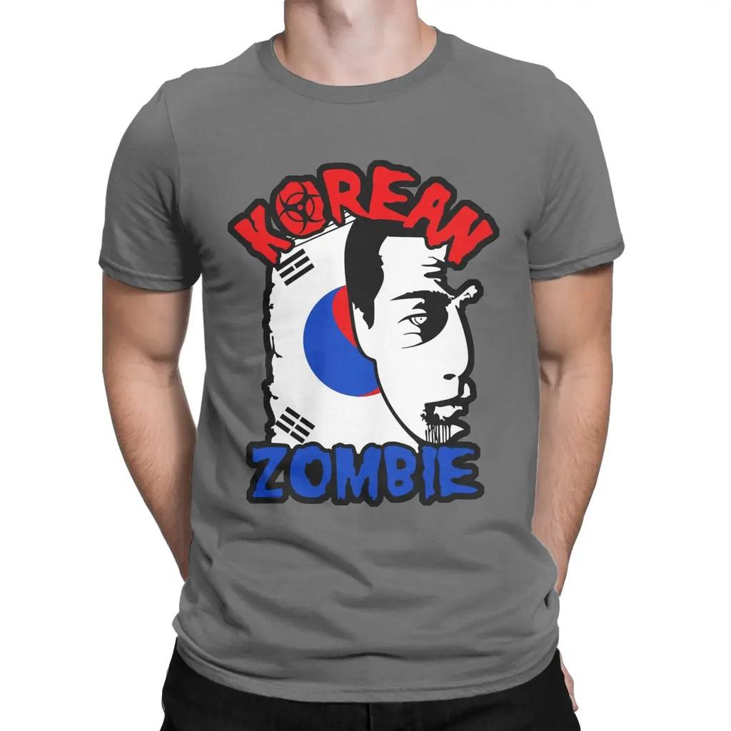 Men T-Shirt Korean Zombie Chan Sung Jung Vintage Cotton Tee Shirt Short Sleeve UFC T Shirt O Neck Clothing 4XL