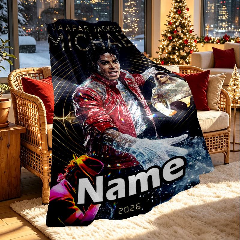 Individuell personalisierte Michael Jackson Print Decke, Heimdekoration, Schlafzimmer, Sofa, Camping, Couch, Geschenke für Geburtstag Weihnachten