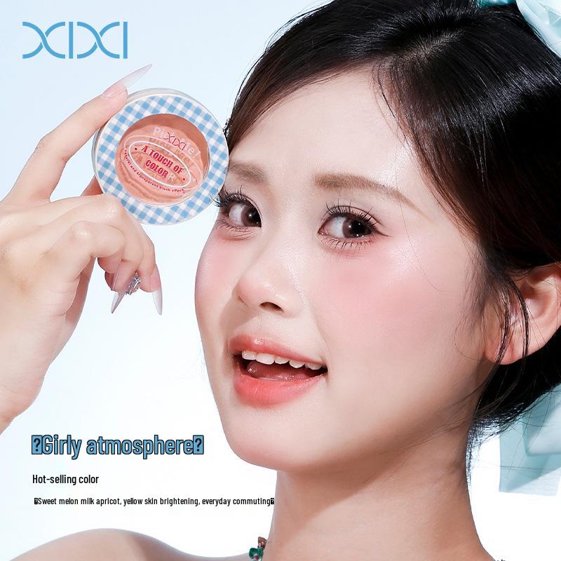 XIXI Plaid Cloud Mist Blush: High Pigment, Girly Color for Everyday Use