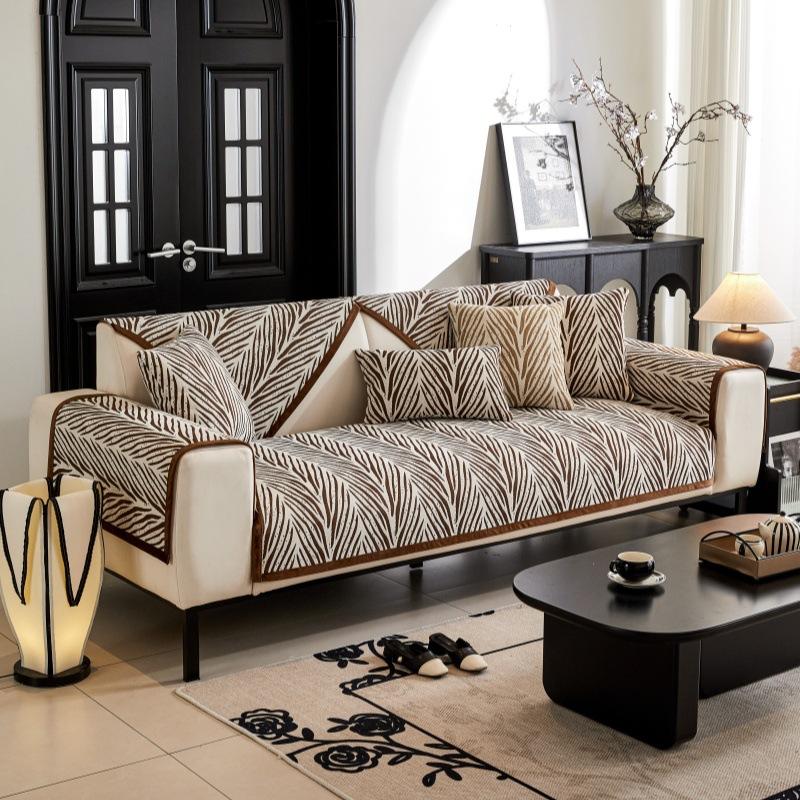 

Sofa Cushion Four Seasons Universal Light Luxury High Sense Non-Slip Seat Cushion New Chenille Sofa Cover Cloth Towel 70*70cm