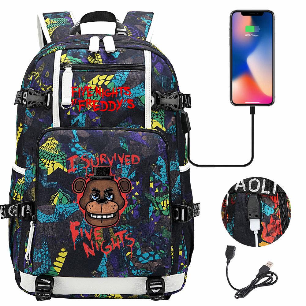 Teddy Bear Game Merchandise USB Teen Student Schoolbag Men and Women Leisure Large Capacity Travel Backpack