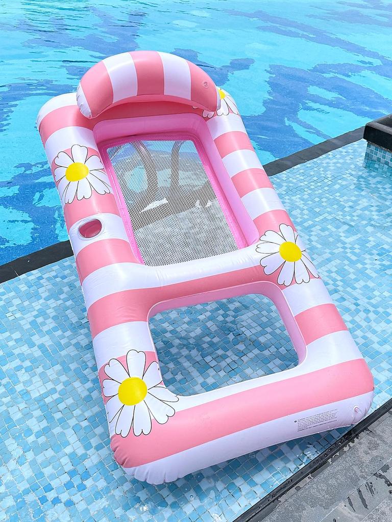 New Style Daisy Stripe Inflatable Pool Float Lounger