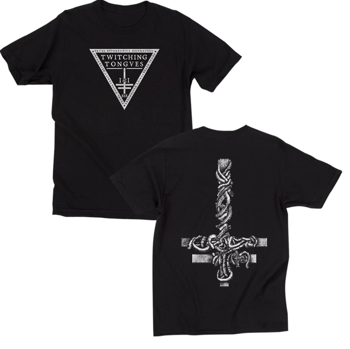 Twitching Tongues black band T-shirt short sleeve S to 5XL XL