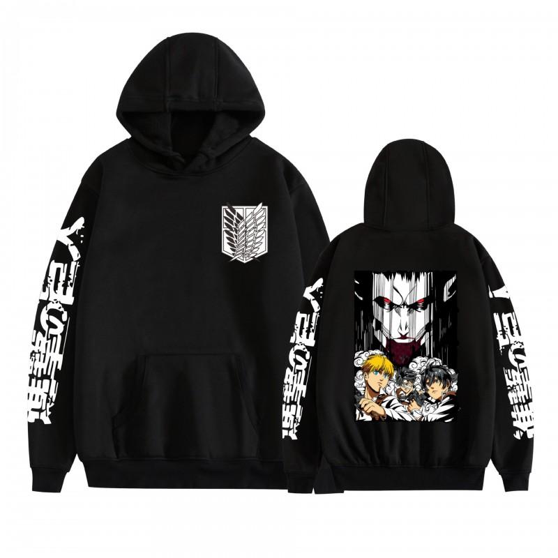 Attack On Titan Anime Hoodie Loose Fit Teens Adults Long Sleeve