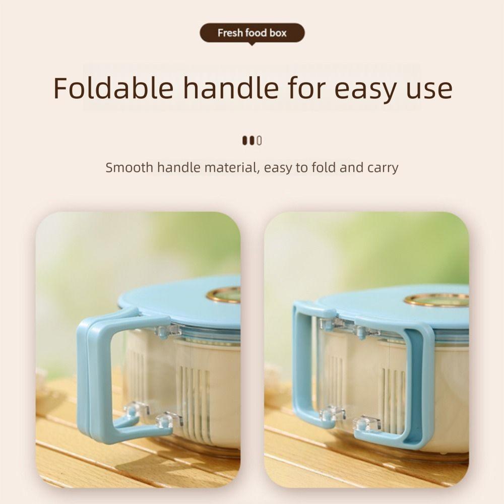 Foldable Handle Large Drain Basket with Lid Thickened Kitchen Drain Bowl  Soup Basket