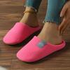 Cozy Plush Slip-On House Slippers for Women Soft Sole Warm Fuzzy Fabric Comfortable Indoor Footwear