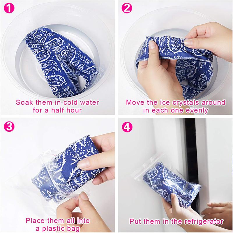 Outdoor Summer Ice Cooling Scarf Neck Wrap Headband Cooling Bandana Scarf Sports Headband Towel Wristband Sun Protection Scarf