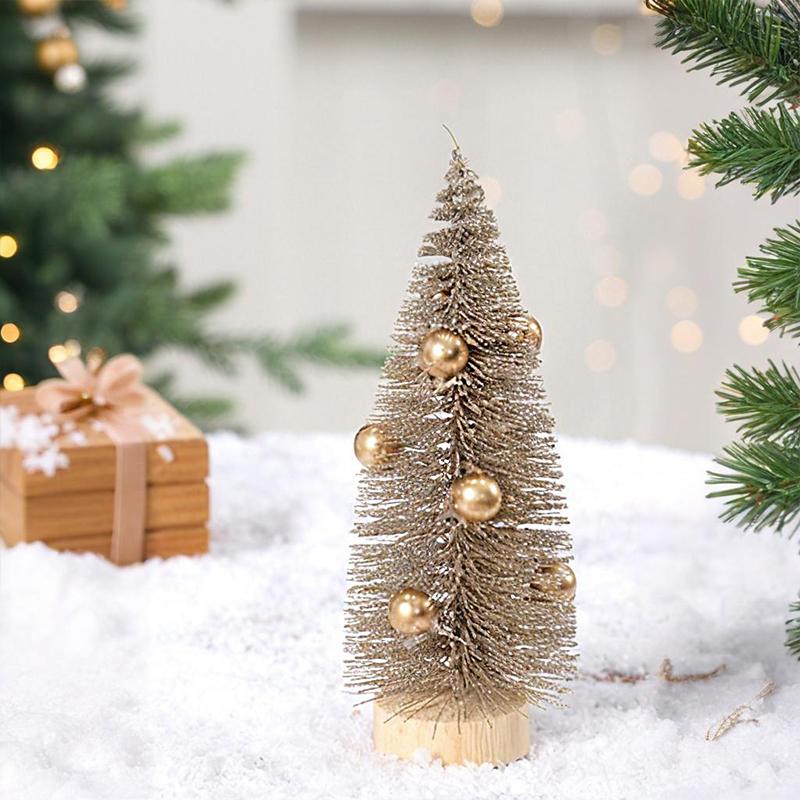 1PC Holiday Micro Landscape Decor Miniature Festive Scene Mini Christmas Tree Scandinavian Style Holiday Ornament