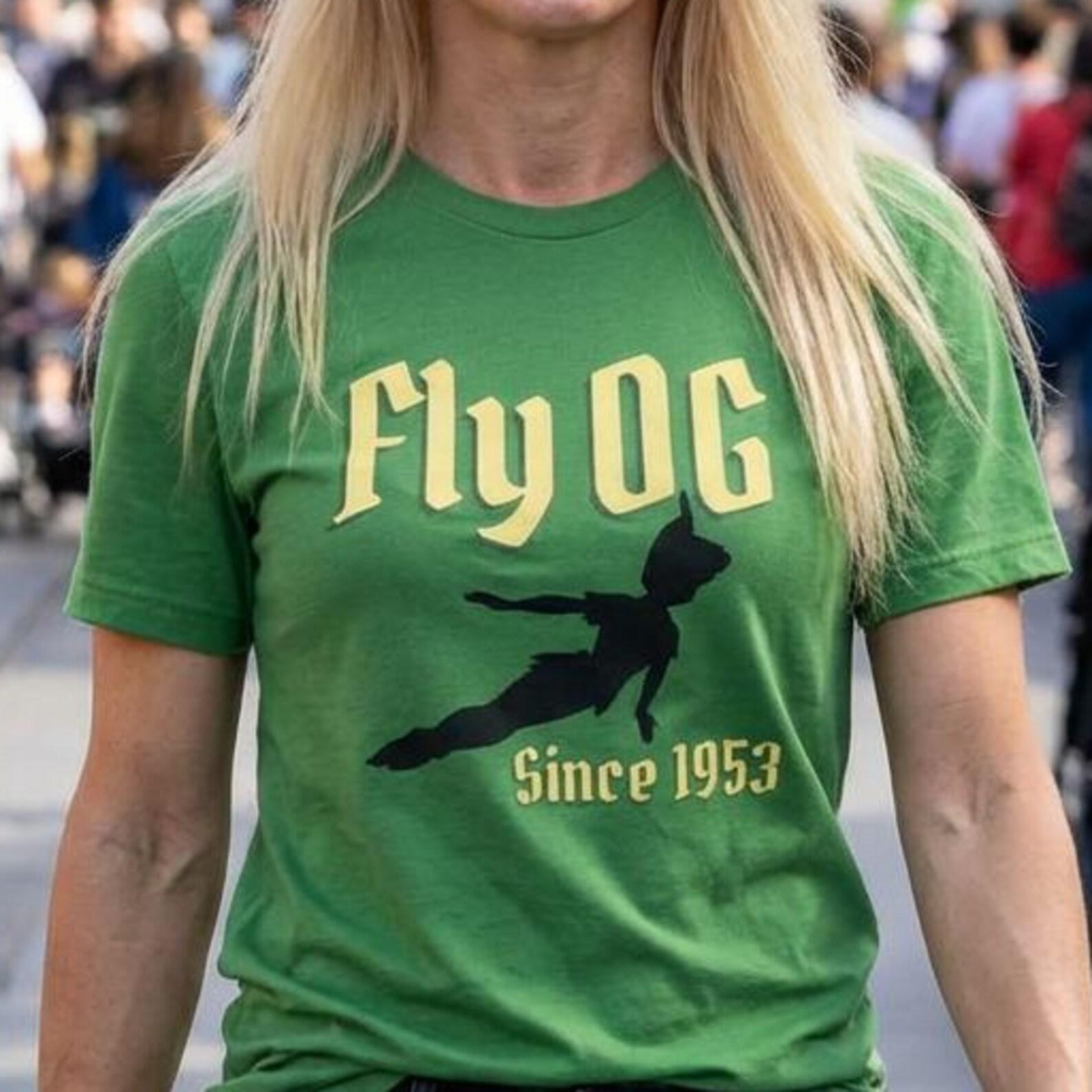 Peter Pan Inspired Fly OG T-Shirt, Flying Silhouette Tee, Neverland Shirt, Retro Disney Inspired Graphic Tee, Vintage Style Streetwear XL
