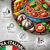 Vintage Italian Cuisine Sign, Durable Aluminum Foil Art. Ideal for Home Decor, From Kitchen To Bedroom. A Unique Gift Option.