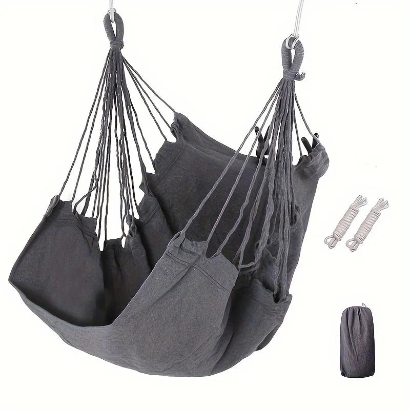 Single Fabric Hammock Chair – Outdoor Swing, Non-Slip Base & Storage Bag. Ideal For Dorms & Relaxation