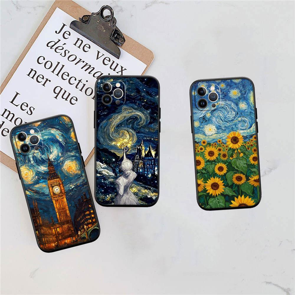 PP59 Starry Night Van Gogh Painting Phone Case for Xiaomi Poco C40 C50 C51 C55 C65 C71 C75 F3 F5 F6 F7 M2 M3 Pro Ultra