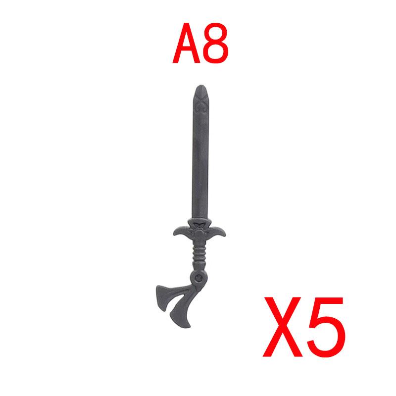 MOC Medieval Building Blocks Military Figures Accessories Soldier Weapons Bow Spear Crossbow Brick Helmet Sword Toy Gift X058