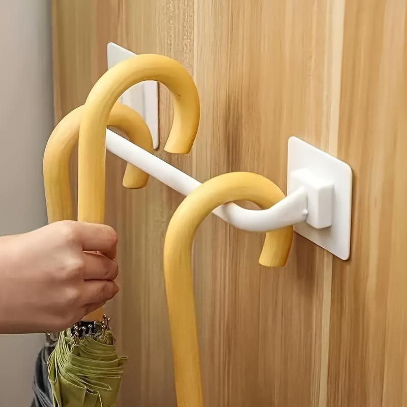 1pc Modern Wall-Mounted Umbrella Holder - Plastic, Casual Style, Easy Install, Space-Saving Design for Organizing Umbrellas and Draining Rainwater