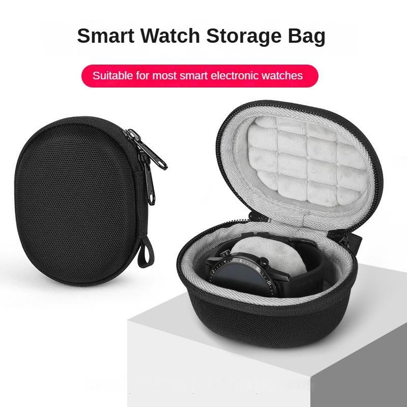 Hard Carrying Case EVA Hard Shell Travel Storage Bag Shockproof Watch Travel Case for Huawei Watch Fit 2 for Haylou RS4 Plus/GST
