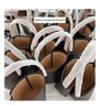 The Row Large Capacity Genuine Leather Lychee Pattern Bucket Tote for School Commuting