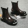2026 Spring Autumn Fashion Mens Chelsea Boots Thick Sole 3cm Brand Men Ankle Boots Party Male Footwear Black Yellow Plus Size 45