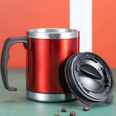 400 ml langlebig mit Deckel Edelstahl Doppelwand Reisebecher Isolierflasche Kaffee Teeflasche Thermoskanne Vakuumbecher
