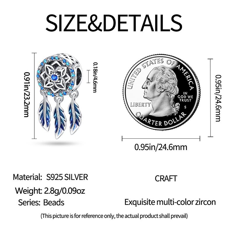 Charms Fit 3Mm Original Bracelet Copper Feather Dreamcatcher Tassel Charms Diy Jewelry Making